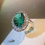Silver Inlay Green Grandmother Design Ring – Meaningful Gifts — 4