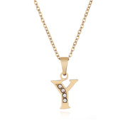 Diamond Necklace With English Letters – Jewelry Gift Ideas — 18
