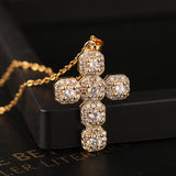 Classic Cross Shape Brass Micro Set Religious – Jewelry Gift Ideas — 3