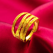 Alluvial Gold Line Ring Ornament Opening – Thoughtful Gifts — 3