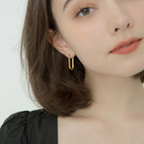 Geometric Earrings Trendy Sterling Silver 14k Gold – Useful Gifts — 1