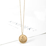 Golden Coin Rose Necklace – Jewelry Gift Ideas — 1