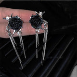 Thorn Rose Tassel Ear Clip No Ear Hole Female – Gifts for Her — 2