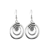 RETRO Geometric Spiral Distressed Earrings – Jewelry Gift Ideas — 3