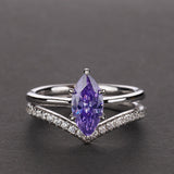 Silver Horse Eye Ring Artificial Sapphire – Meaningful Gifts — 3