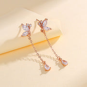 S925 Butterfly Zircon Tassel Earrings Women's – Jewelry Gift Ideas — 4