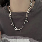 Hip Hop Spliced Riveted Nail Necklace For Men – Jewelry Gift Ideas — 1