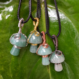 Natural Crystal Mushroom Pendant Necklace – Jewelry Gift Ideas — 2