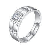 Men's Ring 925 Silver Mosanite Copper Plated Platinum – Gifts for Him — 10