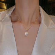 Rotatable Opal Titanium Steel Necklace Female – Jewelry Gift Ideas — 1