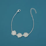 Luminous Copper Flower Piece Silver Drip Bracelet – Jewelry Gift Ideas — 6