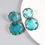 Summer Bohemian Style Transparent Resin Earrings – Stylish Gifts — 15