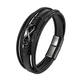 Multi-layer Braided Leather Figure 8 Stainless – Jewelry Gift Ideas — 5