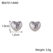 Minimalist Titanium Steel Ear Studs Triangle Oval – Stylish Gifts — 17