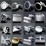 Fashionable Men's French Cufflinks Laser Metal – Gifts for Him — 3