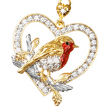Magpie Bird Pendant Necklace Earrings Set – Jewelry Gift Ideas — 4
