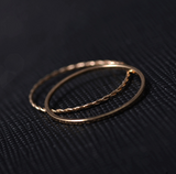 Metal Electroplated Twist Geometric 2-piece Ring Set – Surprise Gifts — 2