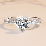Moissanite Ring Women's 925 Sterling Silver Plated – Gifts for Her — 3