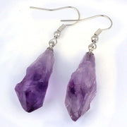 Natural Crystal Unshaped Rough Stone Earrings – Small Gift Ideas — 1
