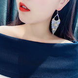 Temperament Long Full Diamond Tassel Earrings – Unique Gift Ideas — 6