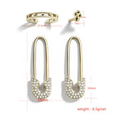 Alloy pin rhinestone stud earrings – Gift Ideas — 4