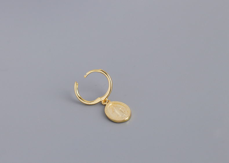 100% 925 Golden earrings sterling silver earrings – Practical Gifts — 7