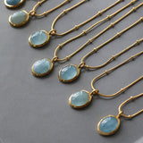 Gentle Aquamarine Necklace Retro Style Pendant – Jewelry Gift Ideas — 4
