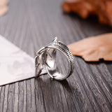 Leaf Exaggerated Opening Ring For Men And Women – Gifts for Her — 5
