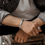 Silver Plated Heart Sutra Bracelet Male – Jewelry Gift Ideas — 3