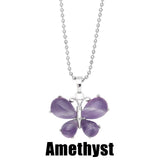 Crystal Agate Butterfly Necklace Pendant Neck – Jewelry Gift Ideas — 8