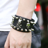 Fashion Kill Matt Studded Punk Leather Bracelet – Stylish Gifts — 3