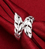 Silver Feather Ring for Women Leaves – Gifts for Her — 4