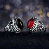 Antique Silver Moon And Stars Pattern Ladies Ring – Holiday Gift Ideas — 3