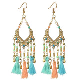 Bohemian Hollow Drop Oil Bead Long Earrings – Holiday Gift Ideas — 7