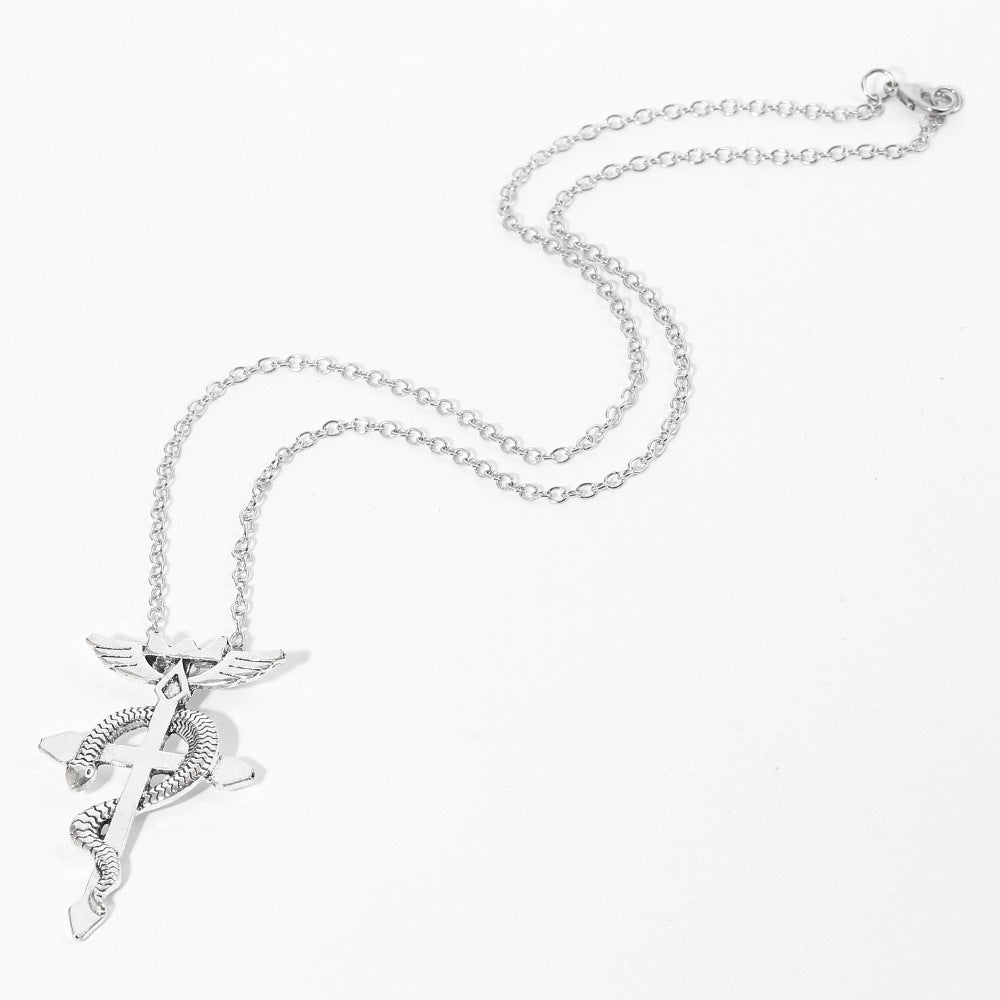 Fashion Creative Alloy Cross Snake Necklace – Jewelry Gift Ideas — 1