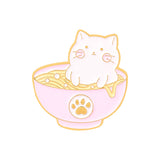 Kitty Brooch Bowl Cat Badge Golden M Badge Clothing – Stylish Gifts — 7