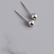 Sterling Silver Beans Round Bead Earrings – Thoughtful Gifts — 10