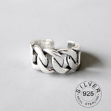 Vintage Silver Color Metal Punk Letter Rings Design – Stylish Gifts — 7