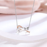 Women's S925 Sterling Silver Twist Bow Necklace – Jewelry Gift Ideas — 2