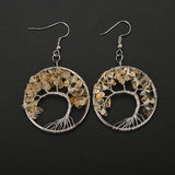 Hand Wrapped Curved Natural Gravel Colorful Earrings – Stylish Gifts — 7