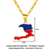 Fashion Ladies Stainless Steel Haiti Map Pendant – Jewelry Gift Ideas — 2