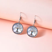 Tree Of Life Dangle Earrings Art Painting Picture – Creative Gifts — 1