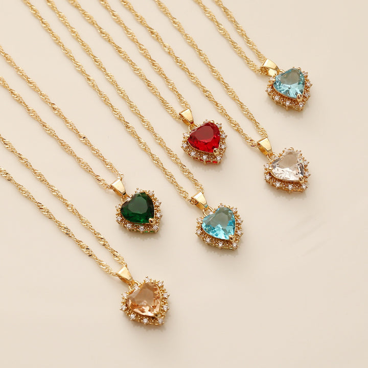 Women's Full Diamond Zircon Love Necklace – Jewelry Gift Ideas — 1