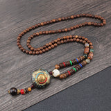 Nepal Pendant Sweater Chain Wooden Prayer Beads – Jewelry Gift Ideas — 1