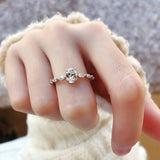 S925 Sterling Silver Egg Shape Oval 5A Zircon Ring – Practical Gifts — 5