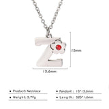 Flower Rhinestone-encrusted 26 Letter Necklace – Jewelry Gift Ideas — 12