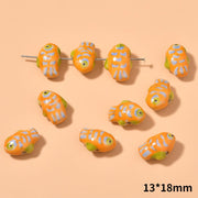 Hand-painted Yellow Small Fish Shape Ceramic – Jewelry Gift Ideas — 9