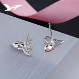 Diamond-encrusted Zircon Sterling Silver Earrings Pop – Gifts for Her — 2