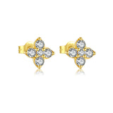 S925 Sterling Silver Stud Earrings Zircon Simple – Birthday Gifts — 4