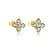 S925 Sterling Silver Stud Earrings Zircon Simple – Birthday Gifts — 4